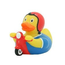 Rubber Scooter Duck